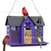 Comedero para pájaros con columpio creativo transfronterizo, de metal, para patio, colibríes y ardillas, decoración colgante para exteriores