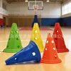 Cono de Entrenamiento de Fútbol de 30 cm con Agujeros, Cono de Fútbol, Cono Obstáculo de Fútbol Equipo de Entrenamiento