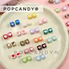 Cuentas Cuadradas de Acrílico Coloridas con Forma de Corazón Mini Cuentas Sueltas Hechas a Mano para Cadenas de Teléfono, Pulseras, Collares, Materiales y Accesorios