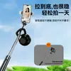 Bastão de Selfie Transfronteiriço R7L Estabilizador Portátil de 1,7m Anti-Tremor R7L Telescópico Controle Remoto Bluetooth Luz de Preenchimento Suporte para Celular