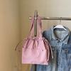 Bolsa Grande Casual de Pedido Extranjero para Mujer 2026 Nueva Moda Versátil Bolsa de Tela Bolso de Hombro Gran Capacidad Bolso Cubo para Viajes