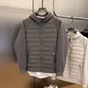 Chaqueta Nueva 2024 para Hombre y Mujer de Primavera y Otoño Chaqueta Delgada Acolchada de Algodón Cárdigan Simple Casual Suéter con Costura Chaqueta con Capucha para Pareja