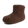 Botas de Nieve Cálidas de Invierno Casual Coreanas para Niñas, Suela Suave, Manga de Piel, Botines Cortos, Más Terciopelo, Lana de Cordero