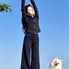 Conjunto deportivo para niñas, nuevo estilo otoño 2026, chaqueta elegante y estilizada y pantalones de yoga, conjunto de dos piezas para niñas pequeñas