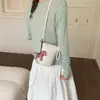 Exquisita mini bolsa de nicho con estampado de lichi para mujer, nueva moda 2026, bolso cruzado versátil, bolso cubo súper popular para teléfono