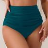 Nuevo Estilo para Mujer Pantalones Cortos de Baño Triángulo Adelgazantes de Cintura Alta Control de Abdomen Secado Rápido Bikini Gorro de Baño Versátil Plisado Multicolor
