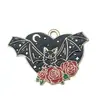 Transfronterizo 125 Goteo de aceite Fantasma de Halloween Calavera Murciélago Muerte Colgante DIY Pulsera Llavero Colgante de Joyería