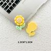 Accesorios de resina de flor de tulipán girasol brillantes material para carcasa de teléfono móvil, pasador de pelo, cuerda para la cabeza, pegatina de refrigerador, hebilla de zapato