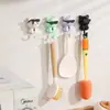 Gato Creativo de Dibujos Animados Parpadeante Gancho Lindo Macarrón Sin Perforaciones Gancho Sin Rastro Gancho de Almacenamiento para Ropa y Sudaderas Artículos Varios