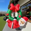 Fornecimento transfronteiriço de guirlandas decorativas infláveis, decorações de Natal para idosos, arranjos de cenas de ambiente para beirais e paredes externas