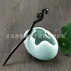 Mercadorias genuínas Pente de ébano pente de alto padrão diy estilo antigo acessórios de cabelo com balanço passo Pente de madeira novo estilo chinês adorno de cabeça feminino
