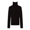 Suéter de punto de lana pura sin costuras de cuello alto con hilo Yangzi para mujer, jersey fino de manga larga ajustado, camiseta base, suéter de otoño