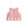 Traje de falda con chaleco de camisa serie conejo rosa floral para niña Wuri Boo Shorts de verano Vestido para niños