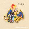 Pegatinas de tela bordadas de elfos de dibujos animados, pegatinas de parche adhesivas de Pikachu de dibujos animados y dragón que escupe fuego, accesorios para ropa de niños, parches adhesivos DIY