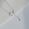 Selección de arte, diseño de moda, colgante de borla de estrella cruzada, cadena de clavícula, ligero, de lujo, temperamento, concha, collar de estrella de cuatro aristas