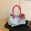 Bolsa de Axila Jeans Casual para Mulheres 2025 Nova Moda Bolsa Satchel Tote de Grande Capacidade Bolsa de Ombro para Trabalho
