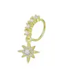 Clavo de Acero Inoxidable para Nariz Transfronterizo Forma de L Flor de Mariposa Incrustada Circonita Aro para Nariz Clavo de Cartílago Joyería de Piercing de Moda Venta al por Mayor