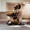 Novo Ornamento Acrílico Plano 2D Transfronteiriço Mulher Africana Armazenamento e Bênção Decorações de Mesa para Sala de Estar Doméstica