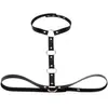 Cinturón Abdominal Cruzado Europeo y Americano de Cuero Sintético Collar Kut Rendimiento Hip-Hop Nightclub Cinturón de Restricción Tirantes Collar Todo en Uno