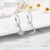 Populares Pendientes Europeos y Americanos de Plata de Ley 925 con Circonita Incrustada de Luna y Estrella Pendientes para Mujer Pendientes Largos Dorados Joyería de Plata