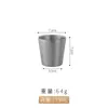 Copo de água dourado de dupla camada de aço inoxidável 304 estilo coreano, copo de cerveja para churrasco, copo de chá, copo de bebida, copo de catering
