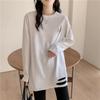 3073 # Camiseta de Manga Larga para Mujer Algodón Puro (Toma real) (100% Algodón con Agujeros)