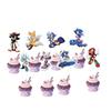 Sonic Nuevo Globo Bandera Pastel Inserto Mantel Decoración de Fiesta Suministros Set