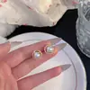 Pendientes de Plata de Ley S925 con Lazo para Mujer, Simples, Exquisitos, Compactos, Pendientes Lisos de Plata, No Es Necesario Quitarse los Pendientes al Dormir, Accesorios