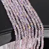 Cuentas de Cristal de Vidrio Planas Brillantes de 4/6/8 mm para Joyería DIY Cuentas Sueltas de Cristal Collar Pulsera