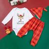 Ropa Navideña de Otoño e Invierno para Bebés Recién Nacidos, Sudadera con Capucha de Ciervo Navideño de Dibujos Animados, Pantalones, Conjunto con Capucha para Bebés