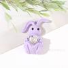 Coelho Desenho Animado Fofo Pingente de Diamante Liga Pintada Acessórios de Joias DIY Colar Brincos Feito à Mão Doce Estilo Cool