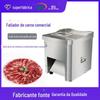 Máquina de Fatiar Carne de Mesa Elétrica Automática Completa em Aço Inoxidável Comercial para Fatiar, Desfiar e Cortar Carne Fresca