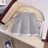Popular de Outono Novo Estilo Coreano Redutor de Idade Moda Camisa College Moletom Mostrando Moletom Saia Curta Conjunto Longo de Três Peças