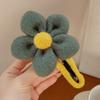 Pinza para el pelo con forma de pico de pato y flor de peluche vintage, grande, para la parte trasera de la cabeza, para mujer, 2024, nueva horquilla para el pelo, para invierno