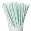 25 Peças em Estoque Atacado 6*197 Canudos de Papel Listrados Descartáveis Degradáveis Coloridos para Bebidas Chá de Leite