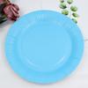 Dropshipping Plato de Papel Desechable de Color Sólido Plato para Fiesta en Casa Picnic Plato para Pastel de Cumpleaños Vajilla Venta al por Mayor