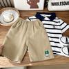 Shorts de algodón transpirables para niños, ropa de verano para niños, niños medianos y grandes, sueltos, suaves, de dibujos animados, pantalones casuales de playa