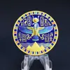Moneda Conmemorativa del Dios Horus del Antiguo Egipto, Medalla Conmemorativa UV con Relieve Doble Cara, Insignia Metálica de Pirámide y Faraón