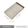 Cesta de Almacenamiento de Frutas Cesta de Pan Bandeja Rectangular de Ratán Japonés Cesta Doméstica de Plástico para Verduras Bandeja para Snacks de Sala de Estar