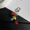 Colgante redondo de cuentas de hongo lindo de dopamina colorida nuevo llavero multifuncional versátil accesorio para bolso