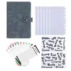 Cuaderno de Hojas Sueltas A6 Transfronterizo con Anillas Desmontables, Planificador Sencillo, Cuaderno de Piel Suave, Bolsillo Multifuncional con Cremallera