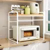 Estante de especias para microondas de cocina, estante de almacenamiento extraíble multicapa engrosado, organizador de encimera para arrocera y horno, un artículo imprescindible para el almacenamiento del hogar
