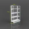Estante de Exhibición para Supermercado para Snacks, Tienda de Conveniencia de Pared Simple/Doble Cara con Rejilla Hueca Trasera Estante de Almacenamiento Multicapa para Bebidas