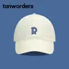 Gorra de Béisbol Bordada con Letra R Estilo Coreano para Mujer, Circunferencia de Cabeza Grande, Hace que la Cara Parezca Más Pequeña, Versátil Casual Protección Solar Sombrero para el Sol
