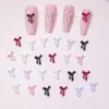 Accesorios pequeños de moño para decoración de uñas, piezas pequeñas de resina, materiales para manualidades, decoraciones versátiles de moño para uñas