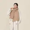 Bufanda de Lana Australiana Mezclada Tejida con Nubes Nueva para Otoño e Invierno para Mujer, Chal Elegante y de Alta Gama, Bufanda con Atmósfera de Pareja
