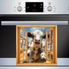 Animal Vaca Cocina Horno Lavavajillas Adhesivo Decorativo CH81706 Libro Ilustrado Transfronterizo Adhesivo de Pared Removible Transfronterizo