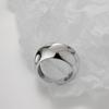 J1172 Anillo de Dedo de Pasta Brillante Abierto Irregular Convexo de Plata Esterlina S925 Simple Estilo Ins Europeo y Americano para Mujer