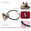 Jiarui Joyería Nueva al por Mayor Triángulo Geométrico Acetato Alta Elasticidad para Mujer Transfronterizo Más Vendido Negro Goma para el Cabello