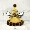 Sombrero de Cumpleaños para Niños y Adultos Punto Láser Reflectante Gorra Puntiaguda de Bola Gorra Puntiaguda de Fiesta Gorra de Corona Gorra de Bola Mao